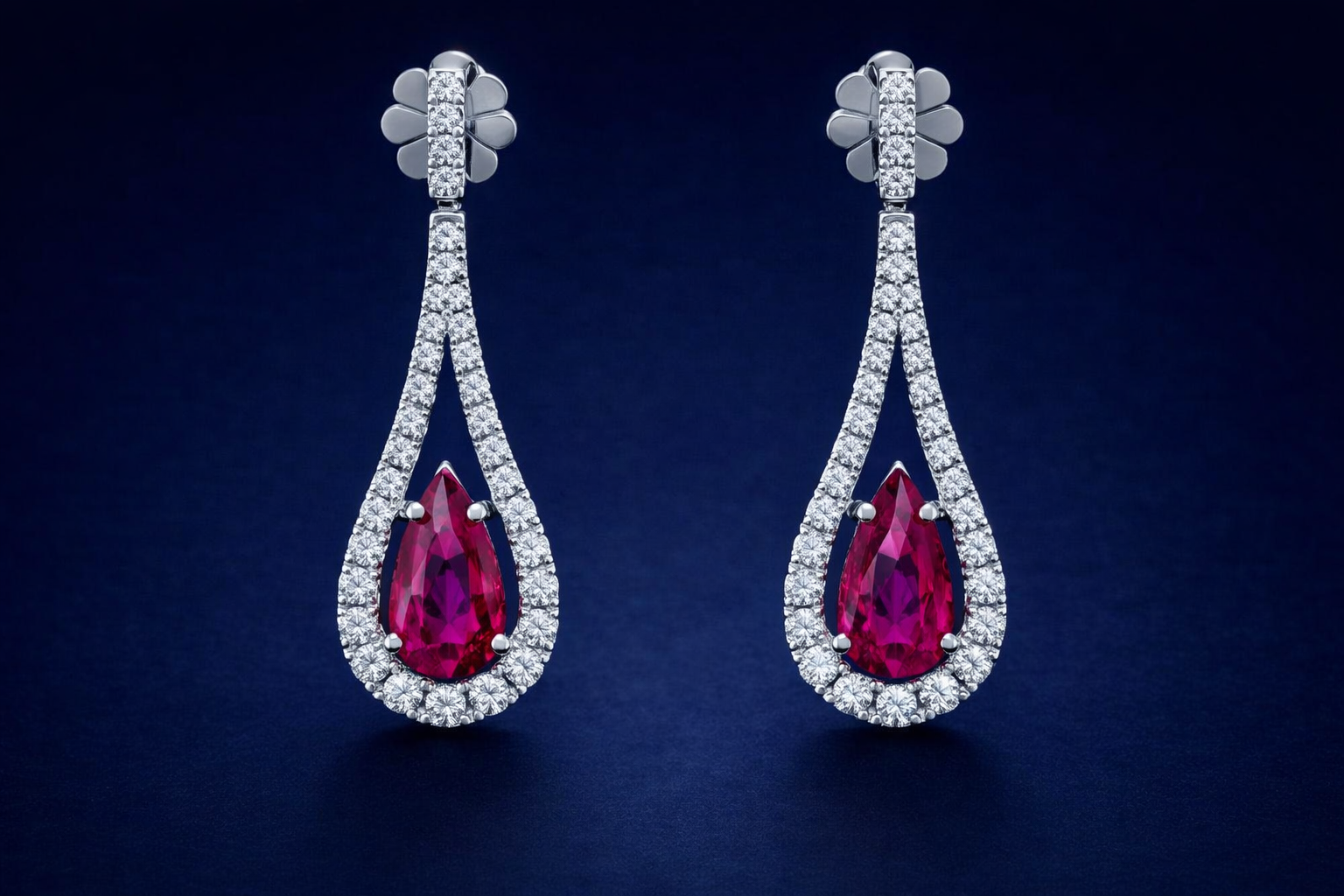 Ruby Teardrop Earrings